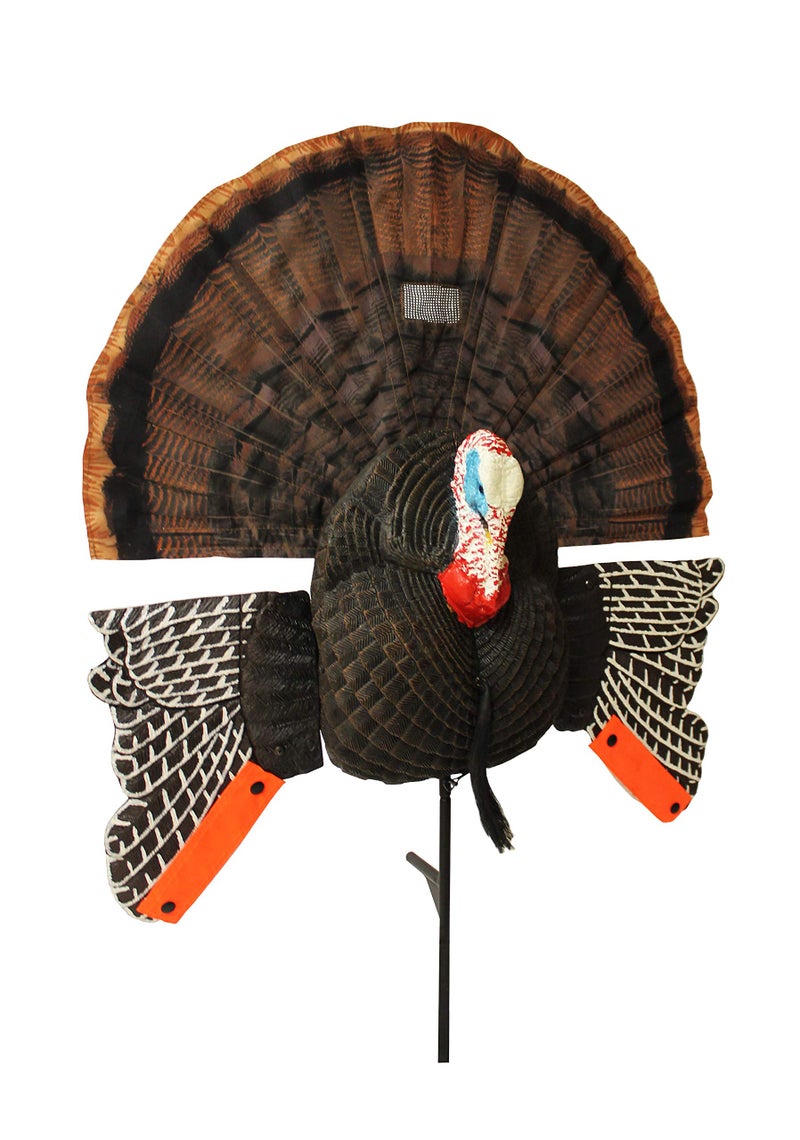 MOJO Outdoors MOJO Scoot-N-Shoot MAX Tom Turkey Hunting Decoy with Realistic Fan - Image 1
