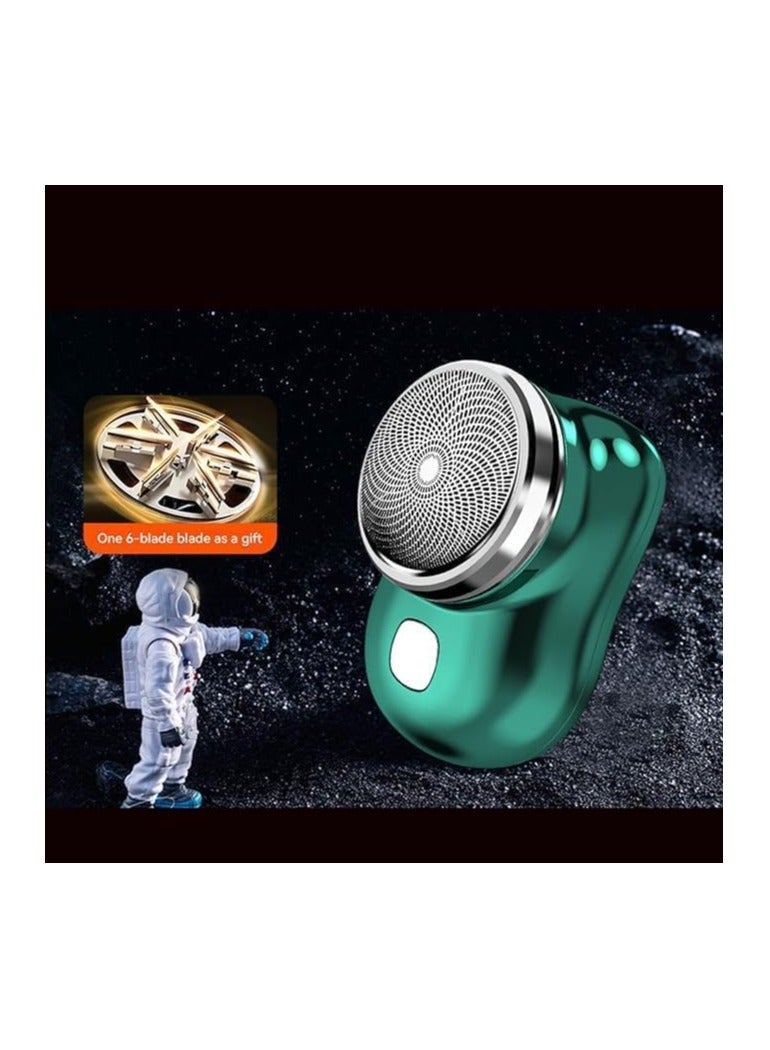 ELTRAZONE Electric Razor for Men, Newest Mini-Shave Portable Electric Shaver, Pocket Size Portable Shaver Wet and Dry Mens Razor USB Rechargeable Shaver Charging (Electric Razor for Men, GREEN) - Image 2