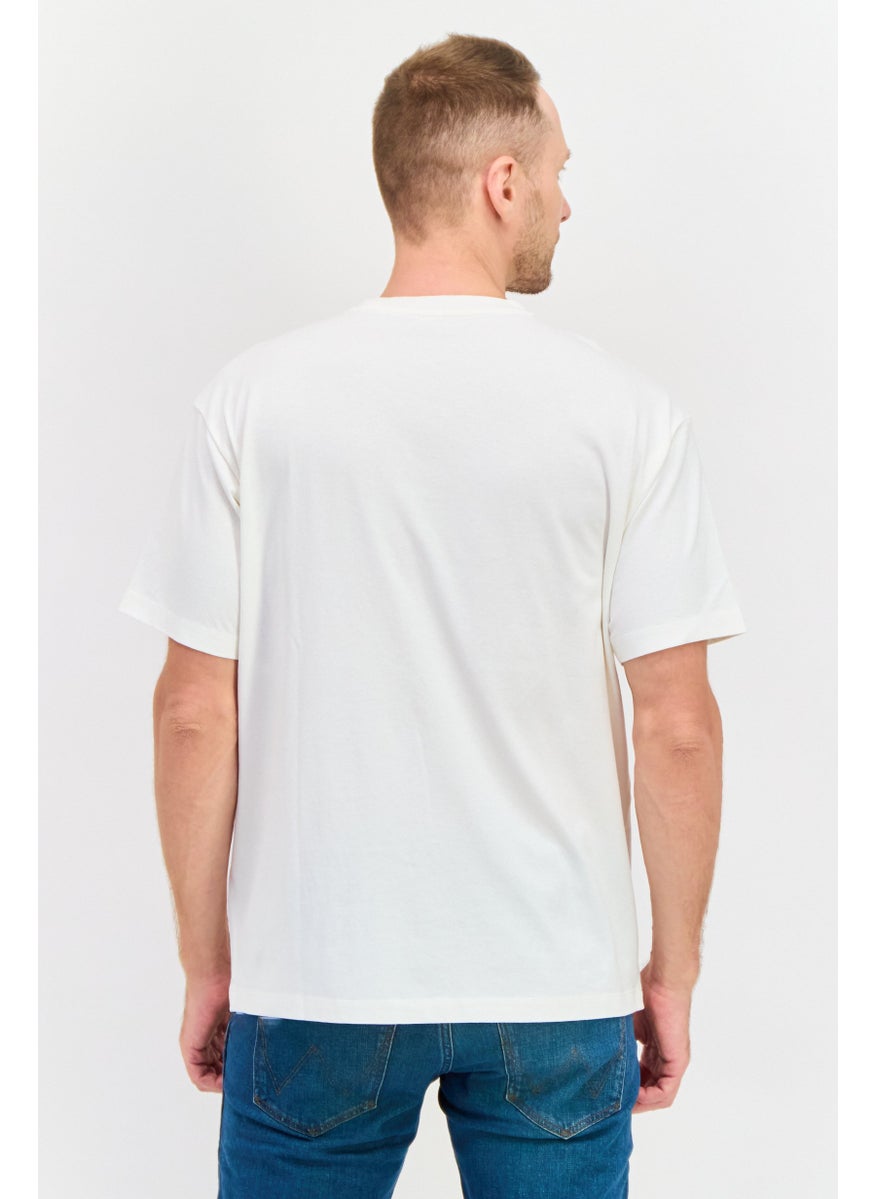 Wrangler Men Crew Neck Short Sleeve Graphic T Shirt, White Combo  - Image 4