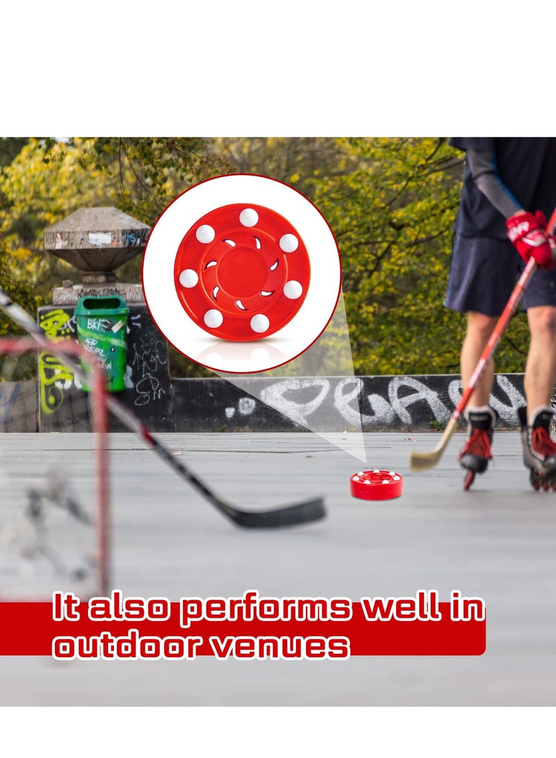 SYOSI Roller Hockey Puck Street Hockey Puck Official Game Puck Multifunctional Hockey Balls Novelty Indoor Hockey Set for Indoor and Outdoor Sport Dry Land Hockey Balls for Practicing Training Activities - Image 5
