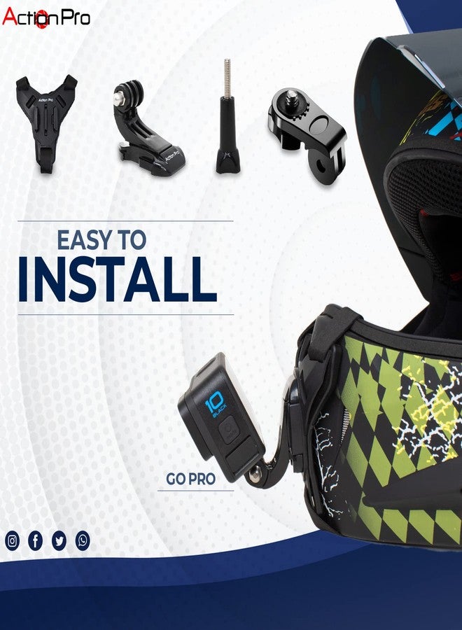 Action Pro Made in India Helmet Chin Mount Strap Compatible with GoPro-13/12/11/10/9/8/7/6/5/4/SJCAM/DJI Insta-360 and All Action Cameras - Image 5