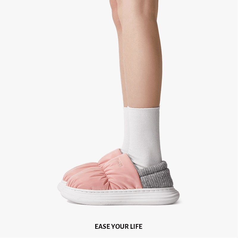 Puxi Parent-Child Cotton Shoes Bag Heel Children'S Non-Slip Winter Waterproof Non-Slip Warm Indoor Thick Sole Outer Wearing Cotton Slippers - Image 4
