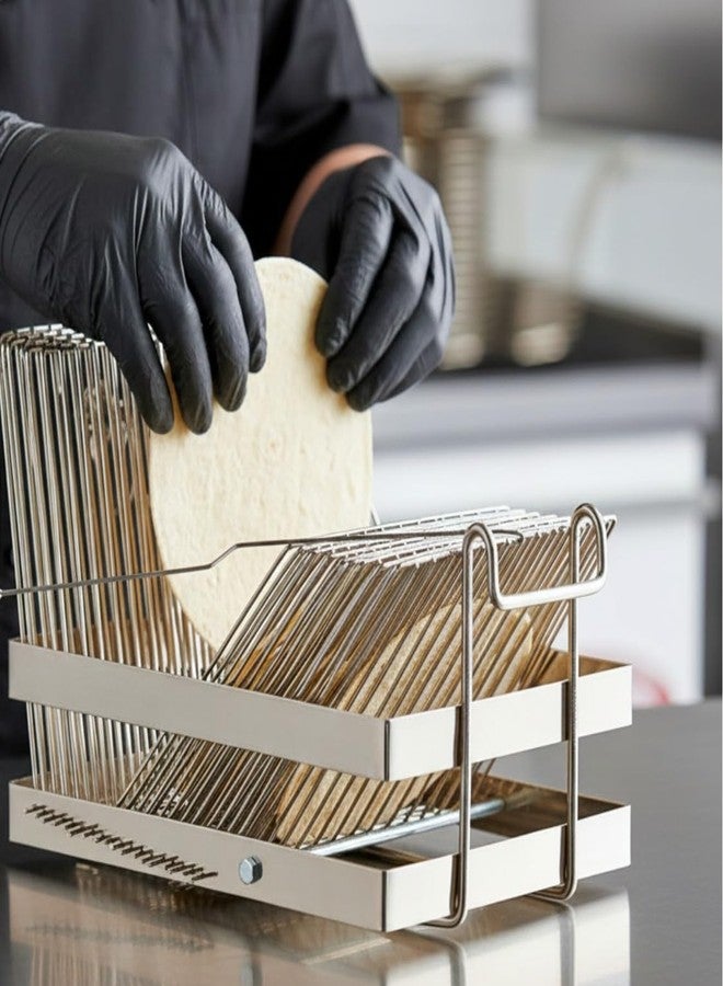 TrueCraftware- 18 Slots Heavy Duty Tostada Shell Basket Nickel Plated 19-3/8" x 6-1/4" x 7-5/8" -Deep Fryer Tostada Holder Basket Heavy-Duty Tostada Fry Basket Taco Deep Fryer Taco Holder - Image 3