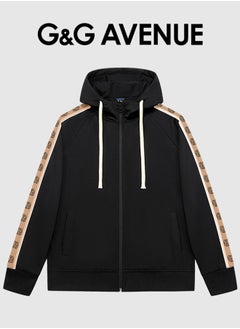 G&G AVENUE Spring and autumn Unisex zippered hoodie with oversized casual round neck black thread jacket with pockets for fashion, breathability, sports, sun protection, fishing shirt, ultra-thin  - Image 1