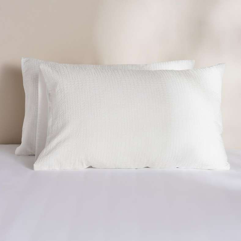 Pan Home Avenue Cotton Waffle  2-piece Pillow Cover set 50x75cm - White