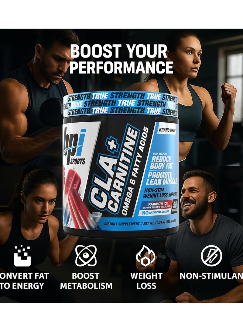 بي بي آي سبورتس سي ال ايه+ كارنيتين حارق دهون عالي التركيز - قوس المطر المثلج - (50 حصة) - Image 3