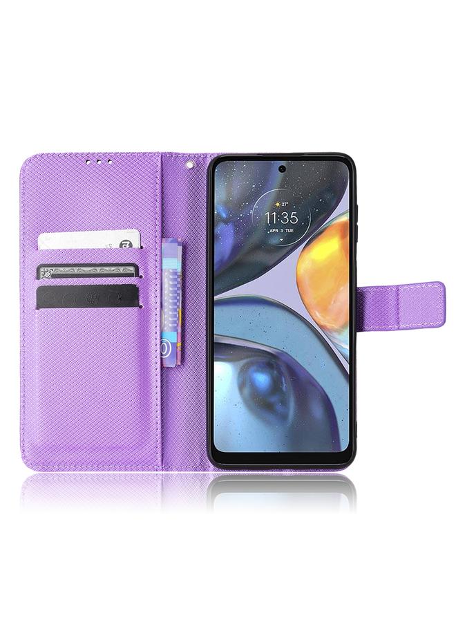 S-TOP Case For Motorola Moto E32s / G22 Diamond Texture Leather Phone Case - Image 3