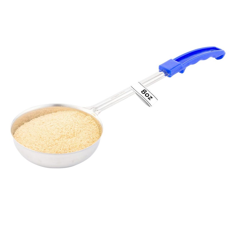 Restaurantware Restaurantware Met Lux 8 Ounce Portion Ladle 1 With Blue Handle Portion Serving Spoon  Does Not Corrode Dishwashable Stainless Steel Portion Control Serving Utensil Multipurpose 