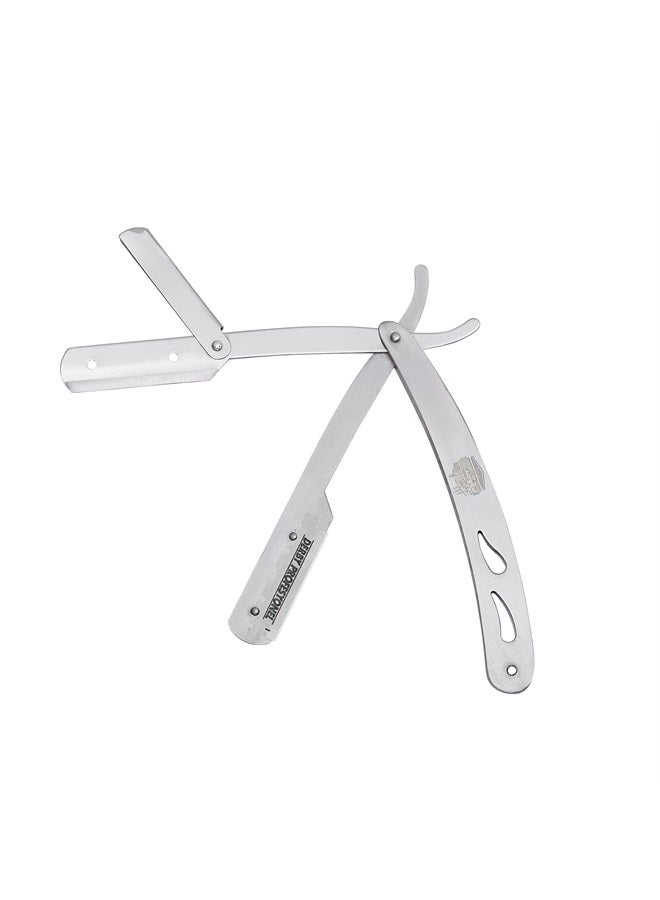 The Shave Factory Straight Edge Razor Kit - Straight Edge Razor with Single Edge Razor, Straight Razor, Straight Razors for Men (Steel Razor / 300 Derby Professional Single Edge Razor Blades) - Image 2