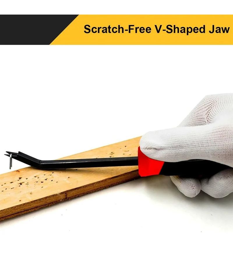 2-Piece Heavy Duty Staple Remover Set with Chrome Vanadium Steel and Work Gloves - Image 2