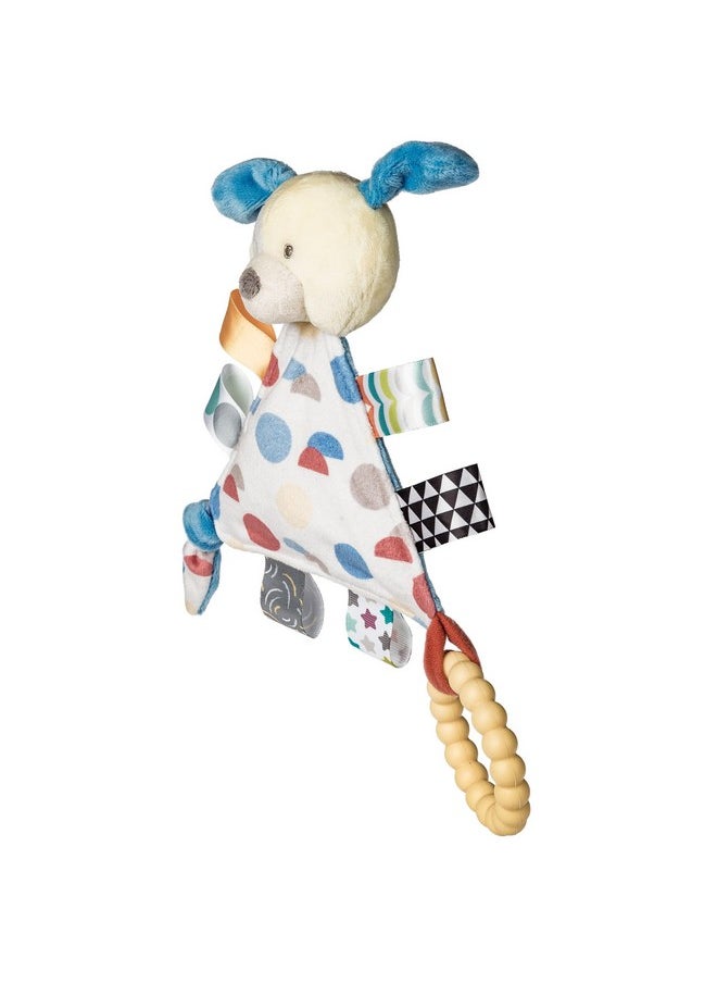 Mary Meyer Taggies Teething Toys Baby Rattle Portable Triangle Activity Toy With Sensory Tags, 6-Inches, Puppy  - Image 2