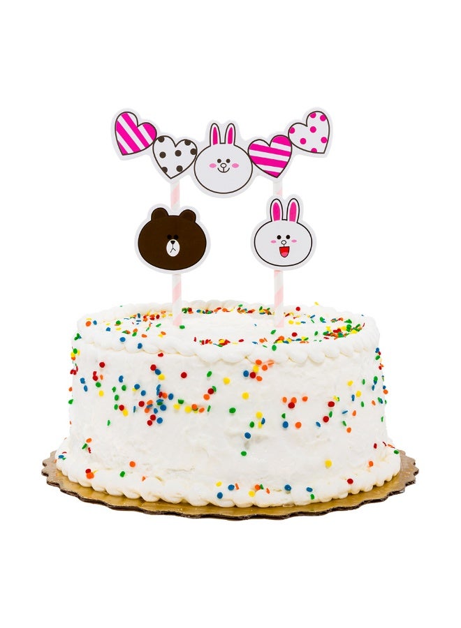 Restaurantware Top Cake Bunny Cake Toppers, 100 Assorted Rabbit Cake Toppers - Features Bunnies, Bears, And Hearts, For Kids' Birthday Parties, Weddings, Or Baby Showers, Paper Bunny Cake Decorations - Image 2