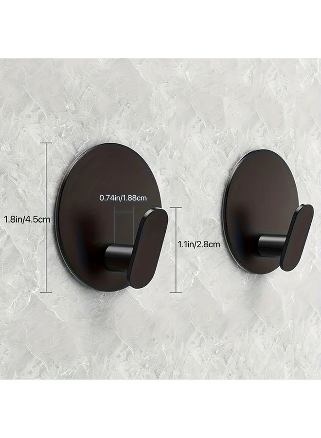 Heavy Duty Adhesive Hooks 4pcs No Drill Bathroom Kitchen Wall Organizer - Image 3