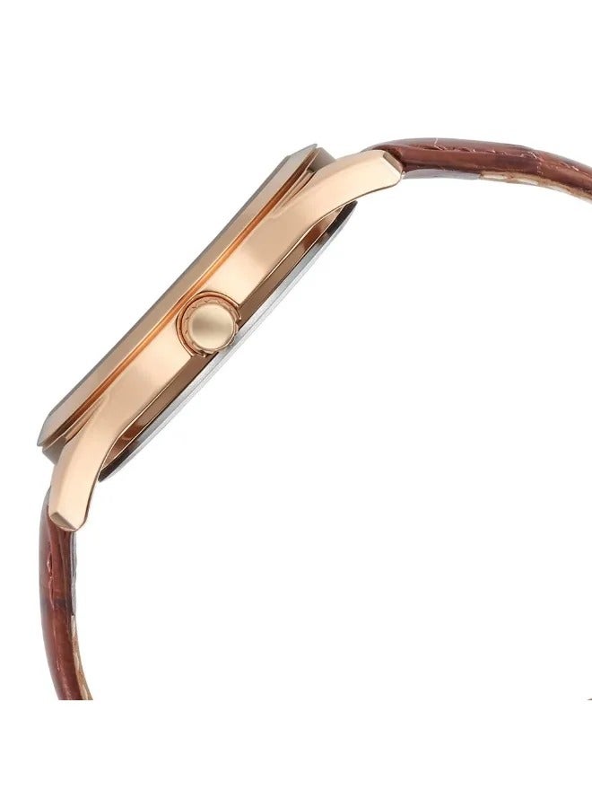 TITAN Men's Analog Round Shape Leather Wrist Watch - 1823WL02 - 47.3 Mm - Image 4