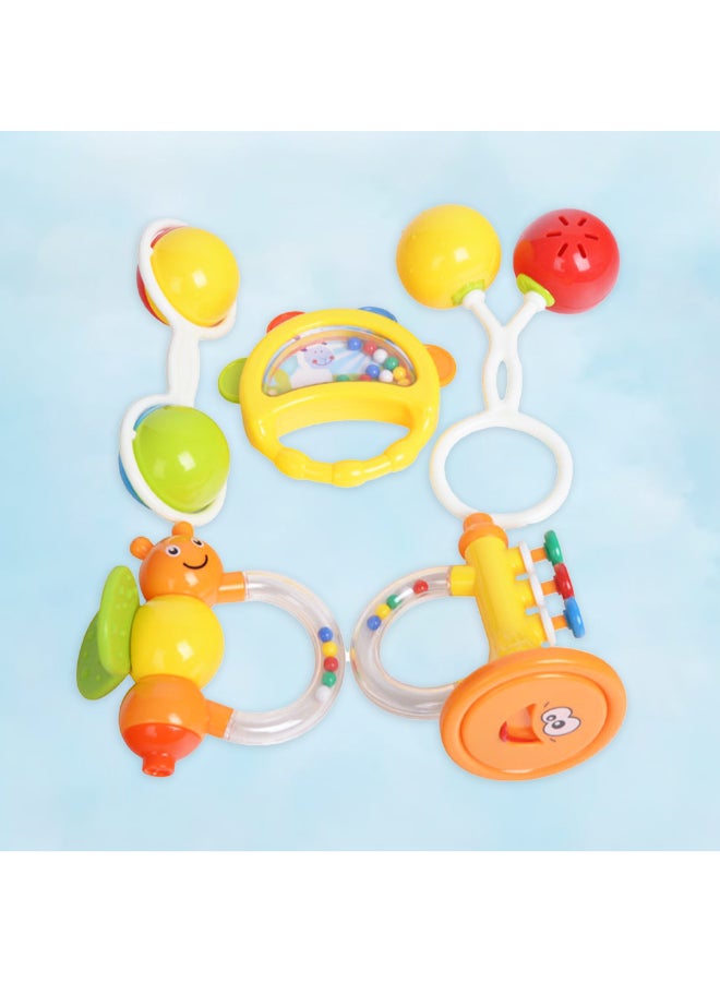 COGNIKIDS Baby Rattle Toy Set (5pcs) | Infant Teething Rattles with Silicone, Sound & Light | Colorful Newborn Toys for Sensory Development, BPA-Free for Ages 0+  assorted 1pc - Image 3
