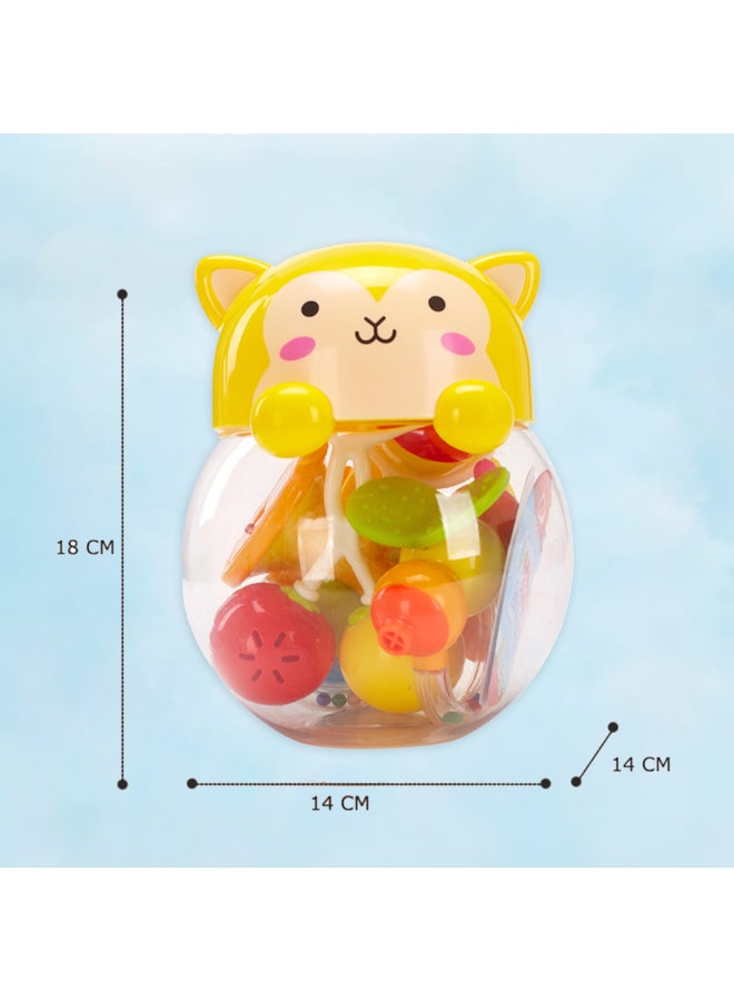 COGNIKIDS Baby Rattle Toy Set (5pcs) | Infant Teething Rattles with Silicone, Sound & Light | Colorful Newborn Toys for Sensory Development, BPA-Free for Ages 0+  assorted 1pc - Image 2