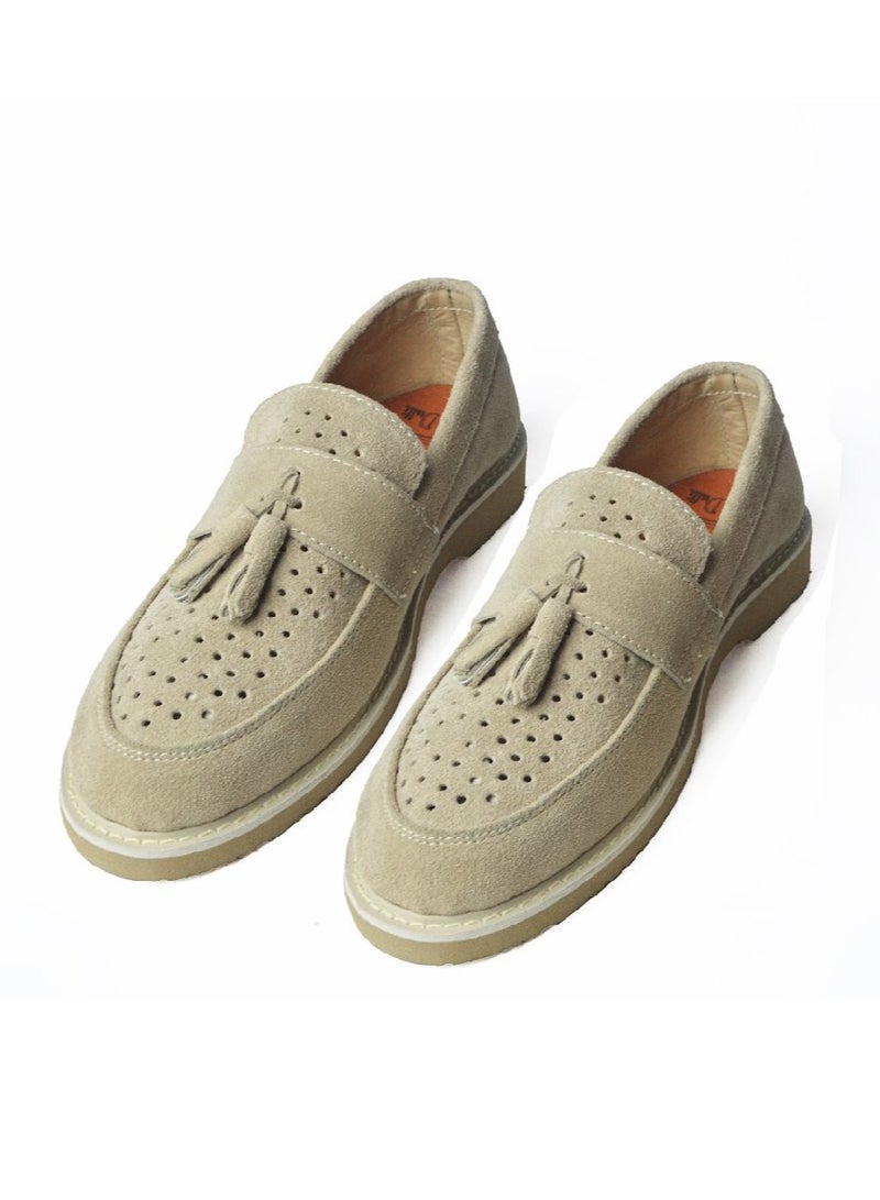 Men's suede shoes - beige - Image 1