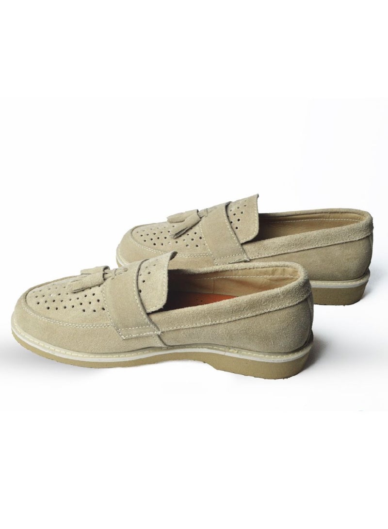 Men's suede shoes - beige - Image 2