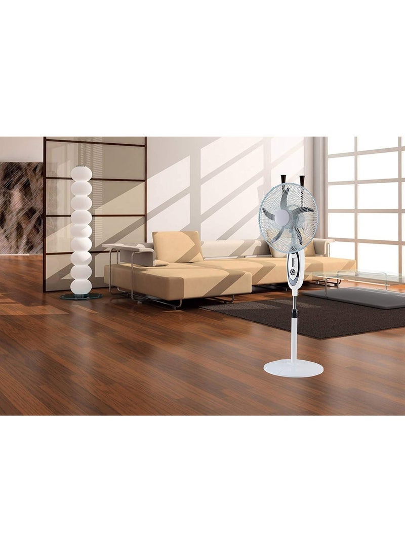 ستارجولد مروحة ستاند قابلة للشحن 16 بوصة – تعمل بالكهرباء والبطارية مع إضاءة LED - Image 2