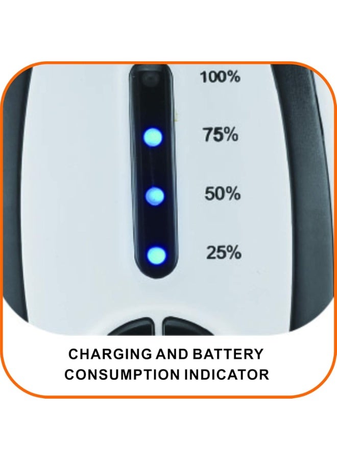 ستارجولد مروحة ستاند قابلة للشحن 16 بوصة – تعمل بالكهرباء والبطارية مع إضاءة LED - Image 5
