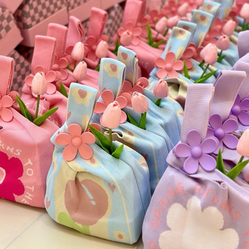Teacher'S Day Gift Style For Female Teachers High-End Practical Knitted Bag Kindergarten Gift Bag New Style - Image 3