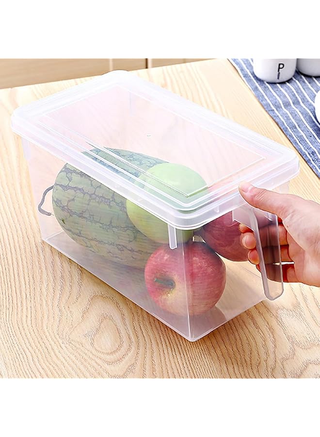 ECVV 5L Large Fridge Organizer Food Storage Containers Stackable Refrigerator Organizer Bins With Lids Clear Plastic Square Produce Saver For Fruits,Vegetable,Meat(Set Of 4 Pack) - Image 5