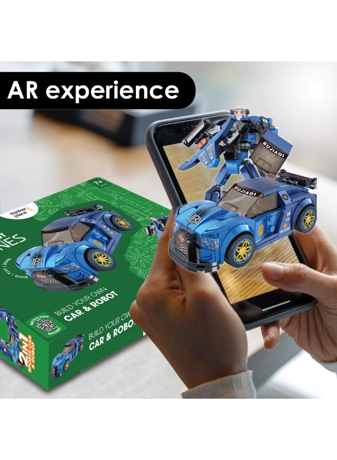 ThinkerPlace Cobalt Racer 2-in-1 Robot & Sports Car (229 Pieces) | Learn About Machines | Building Block Set for Kids Age 7+ | STEM Educational Toy | Build, Play & Learn | Science & Learning Toy - Image 5