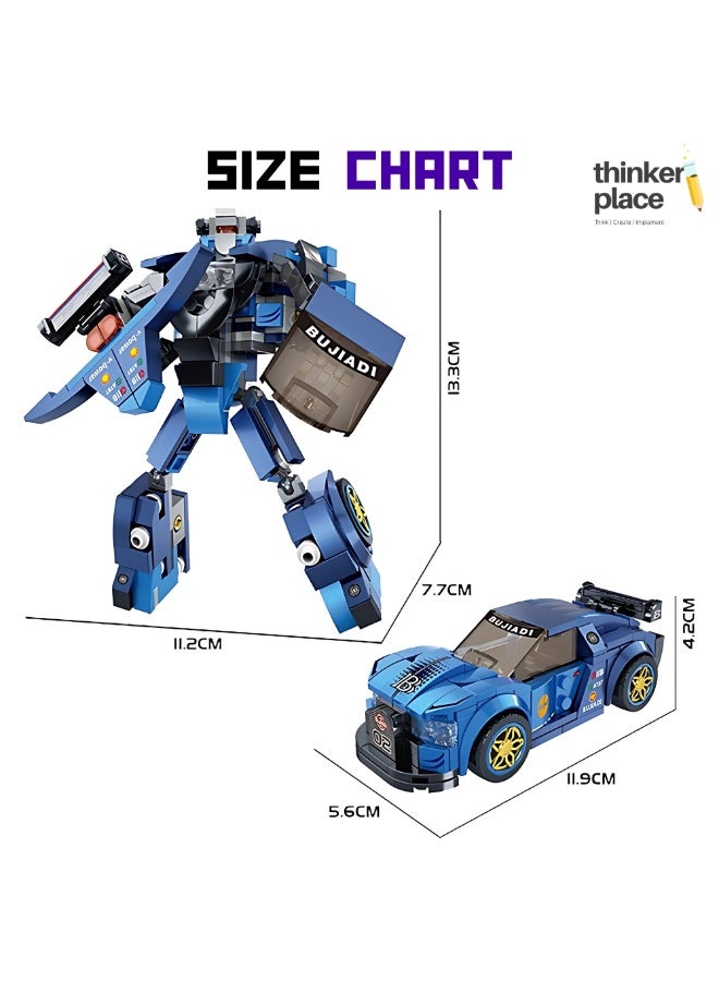 ThinkerPlace Cobalt Racer 2-in-1 Robot & Sports Car (229 Pieces) | Learn About Machines | Building Block Set for Kids Age 7+ | STEM Educational Toy | Build, Play & Learn | Science & Learning Toy - Image 4