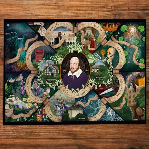 Gibsons Shakespeare 1000 Piece Jigsaw Puzzle for Adults Colourful Literary History Art by Anna Stead Premium Sustainable Made in America Challenging Educational Gift for Book Lovers Puzzlers - Image 5