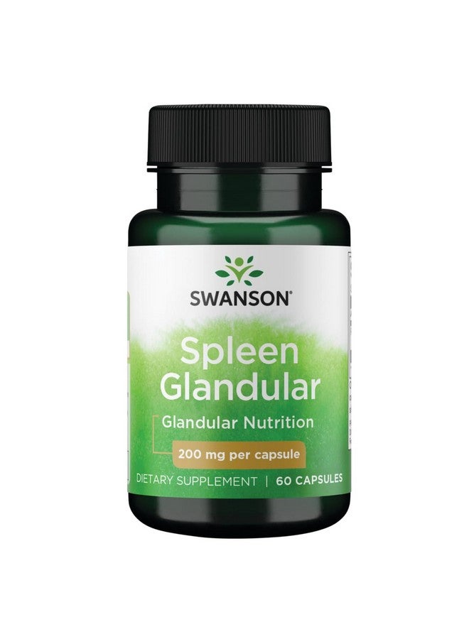 Swanson Raw Spleen Glandular 200 Milligrams 60 Capsules - Image 1
