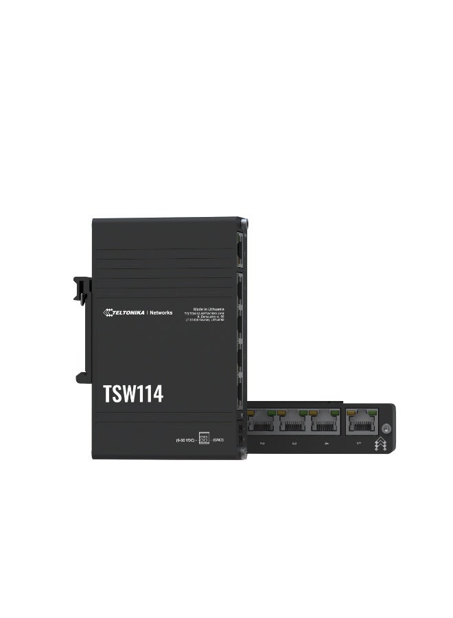 TELTONIKA 5 x ETH ports, 10/100/1000 Mbps, supports auto MDI/MDIX crossover [TSW114] Brand: Teltonika - Image 4