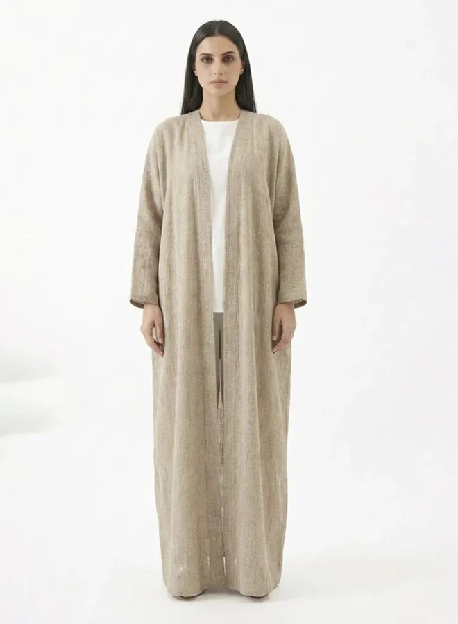 HAWRAA ABAYA Open beige abaya