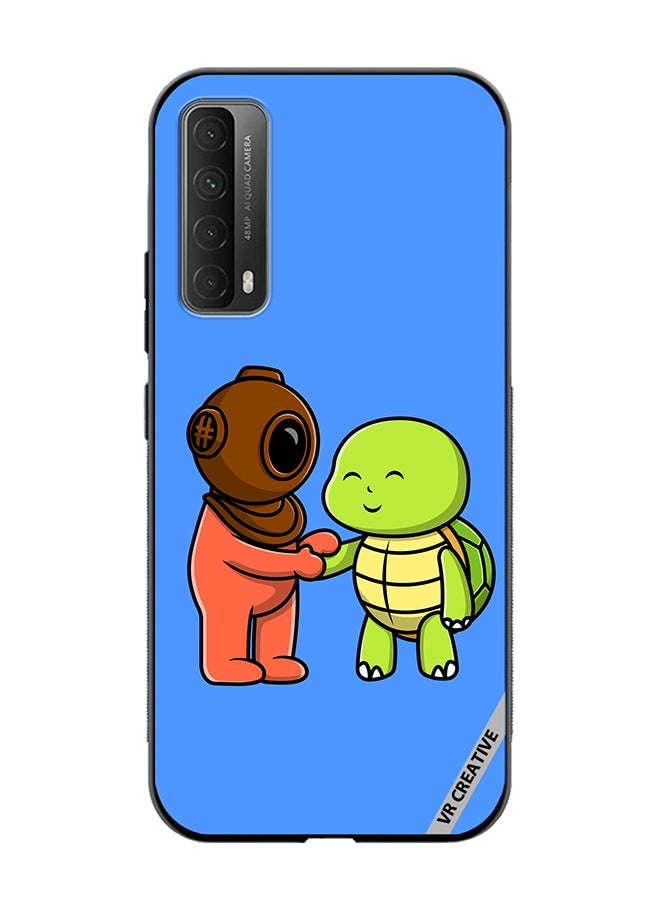 VR CREATIVE Protective Case Cover For Huawei Y7a Cute Diver Design Multicolour - Image 1