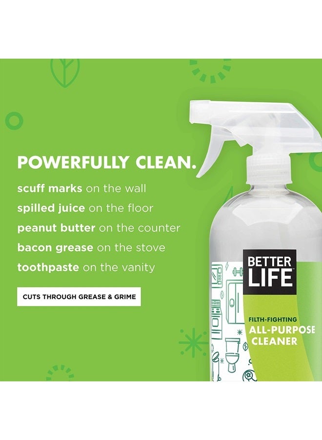 Better Life All Purpose Cleaner - Multipurpose Home and Kitchen Cleaning Spray for Glass, Countertops, Appliances, Upholstery & More - Multi-surface Spray Cleaner - 32oz (Pack of 2) Clary Sage/Citrus - Image 2
