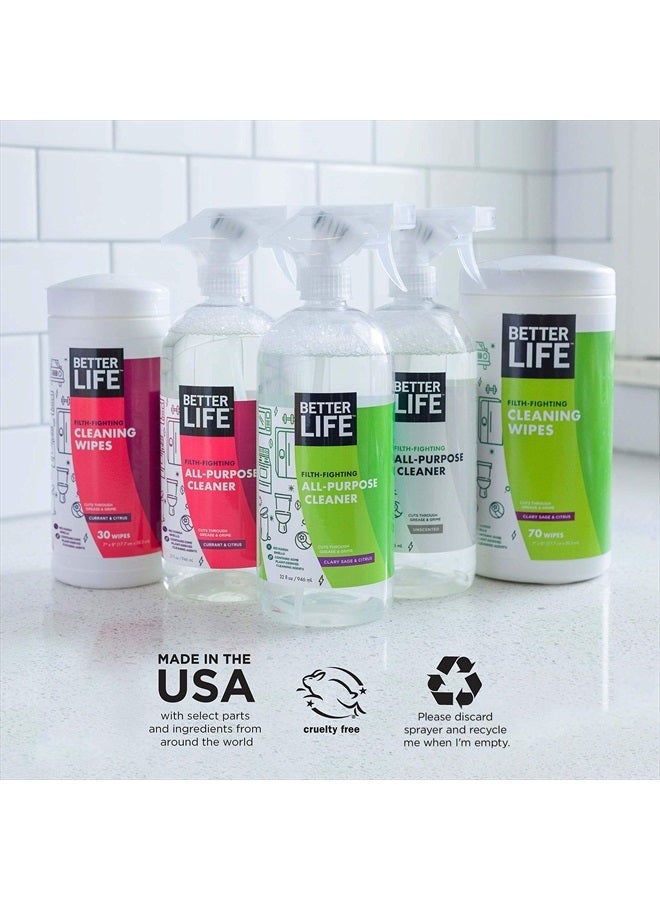 Better Life All Purpose Cleaner - Multipurpose Home and Kitchen Cleaning Spray for Glass, Countertops, Appliances, Upholstery & More - Multi-surface Spray Cleaner - 32oz (Pack of 2) Clary Sage/Citrus - Image 5