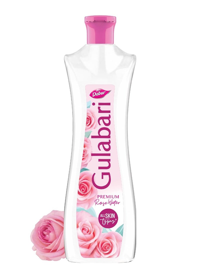 دابر جولباري تونر ماء الورد/ ماء الورد الفاخر / تونر للوجه - 400 مل | لا يحتوي على بارابين | خالٍ من الكحول | ينظف البشرة ويرطبها ويرطبها | يوازن ويعيد توازن مستويات الحموضة في البشرة | لجميع أنواع البشرة - Image 1