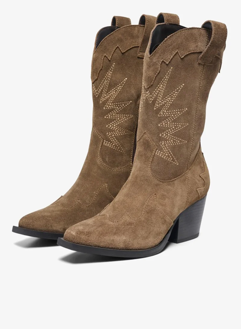 Only  Leva Cowboy Ankle Boots for Women | Best Price UAE