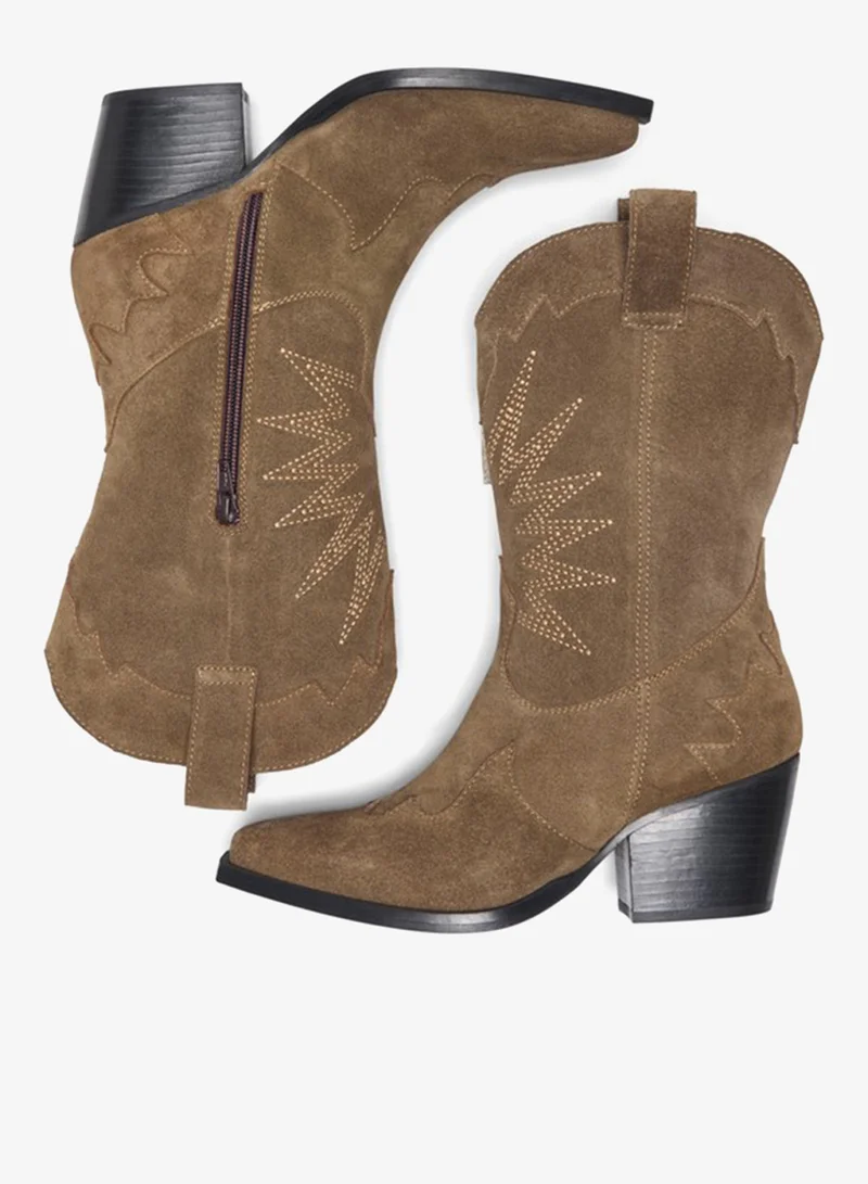 Only  Leva Cowboy Ankle Boots for Women | Best Price UAE