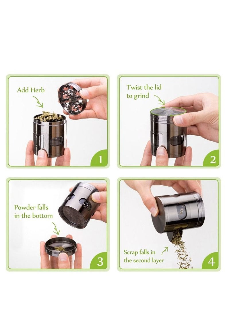 Generic 60MM 4 Layer Spice Crusher With Magnetic Lid  - Image 3