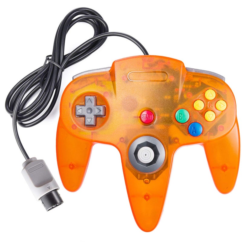 miadore Classic N64 Controller Joystick Remote for N64 Video Game System N64 Console-Clear Orange - Image 1
