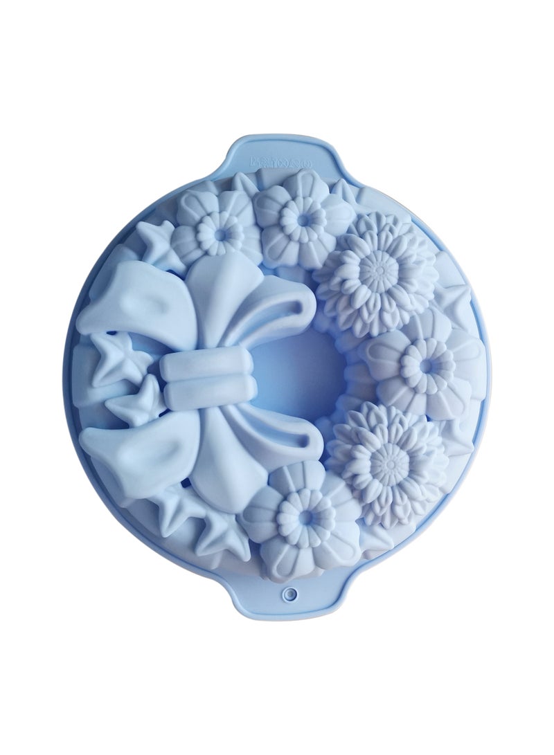 asmat Blue Bow Tie Flower Silicone Mold | Non-Stick, Food-Grade for Baking & Desserts  - Image 4