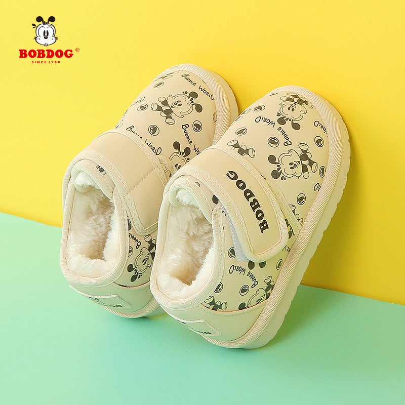 Babu Bean Children'S Snow Boots 2024 Winter Fleece-Lined Thickened Girls Baby Cotton Shoes Soft Sole Non-Slip Boys' Ankle Boots - Image 5