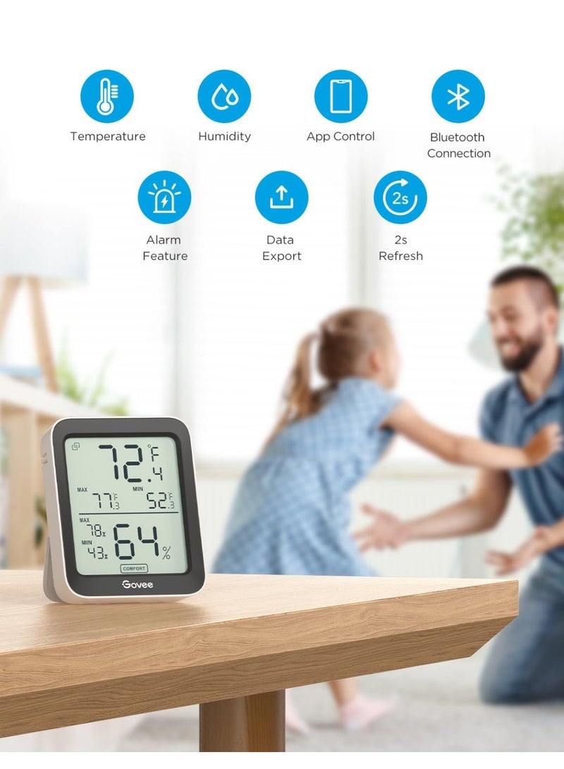 Govee Hygrometer Thermometer H5075, Bluetooth Indoor Room Temperature Monitor Thermometer with Remote App Control, Notification Alerts, 2 Years Data Storage Export(Only Supports 164ft Bluetooth Range) - Image 4