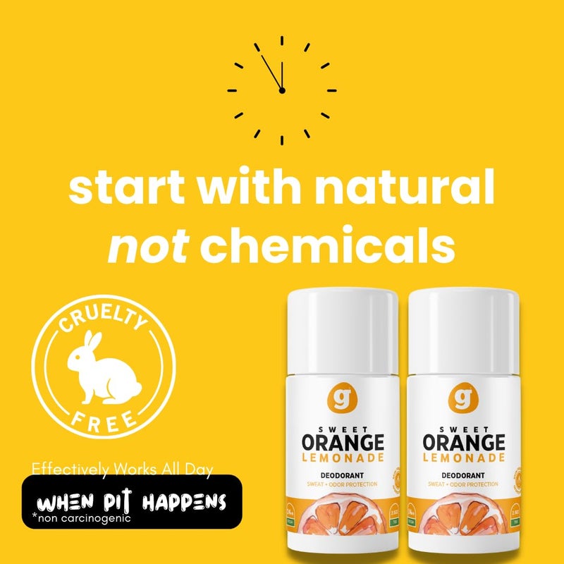 GROWING BASICS Citrus Hibiscus, Natural Deodorant for Women, Girls, Safe for Kids | Non-Toxic, Aluminum-Free | Sweat + body odor Protection 2 PACK (Sweet Orange Lemonade) Lasts Up to 6 Months - Image 2