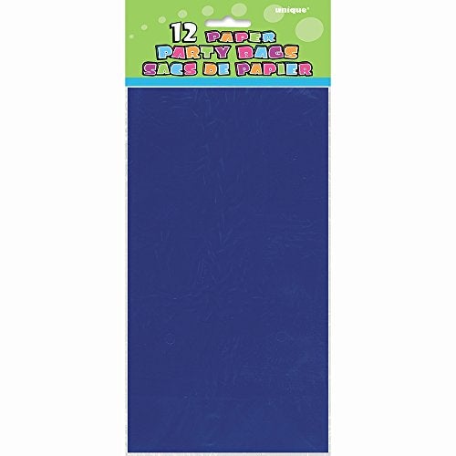 Unique Party Vibrant Royal Blue Paper Party Bags (Pack of 12) - Premium Quality, Perfect for Celebrations & Gifts - Image 2