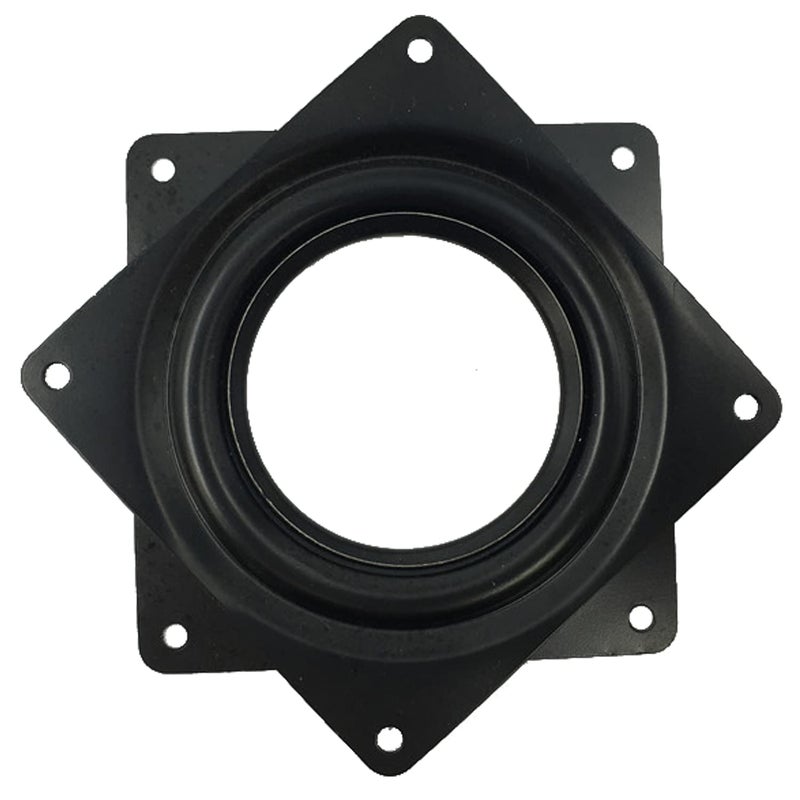 HSTECH 4" Black Lazy Susan Turntable 300-lb Steel Ball Bearing Rotating Tray Strong Sturdy Table Cabinet Low Profile for 360Ëš Chair and Door, Kitchen, Craft Project, Makeup Holder, Monitor(1Pack) - Image 3
