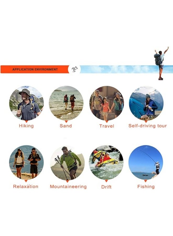 Women Sun Wide Brim UV Protection Fishing Hats Foldable Ponytail Summer Hat with Detachable Flap - Image 4