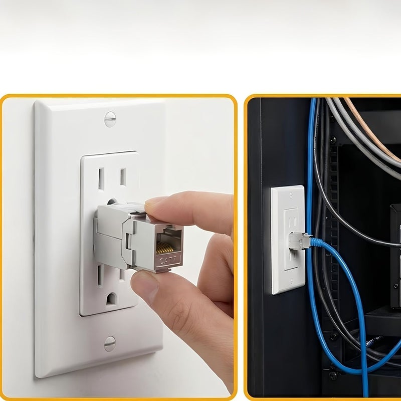Cat6a Cat7 Rj45 Stp Tool-Free Keystone Plug Coupler For 22 To 26 Awg Cable - Image 5