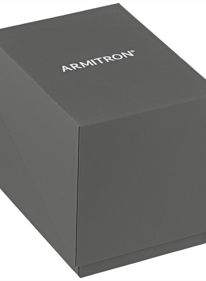 Armitron ساعة جلدية للرجال مزودة بكريستالات حقيقية - Image 3