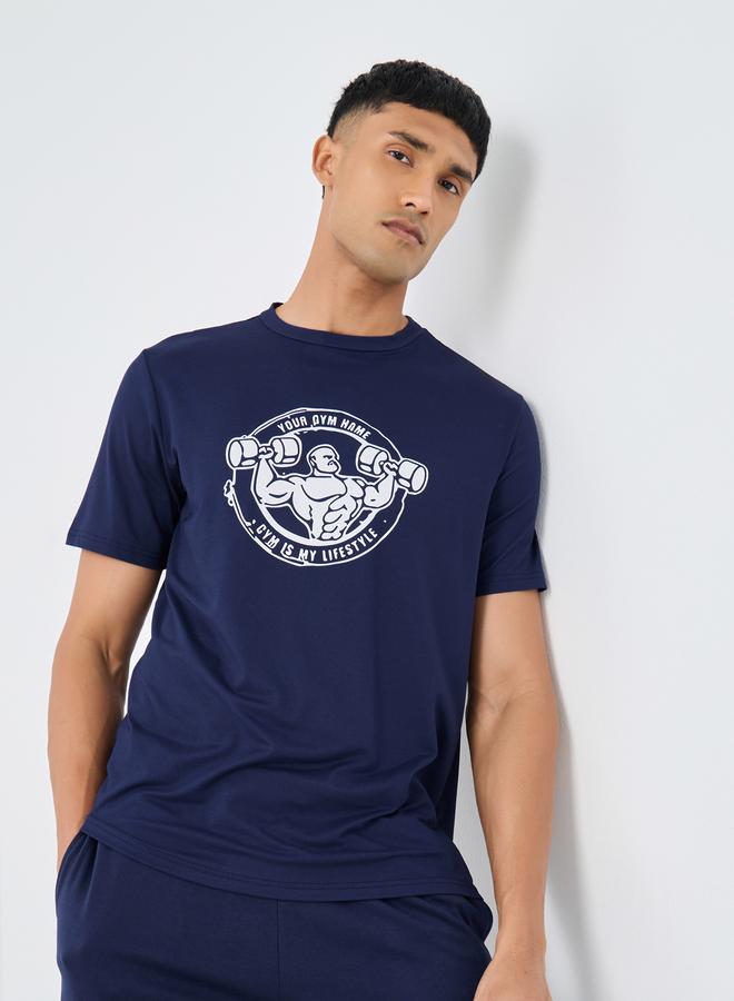 Take Two Graphic Print Round Neck Regular Fit T-Shirt - Image 1